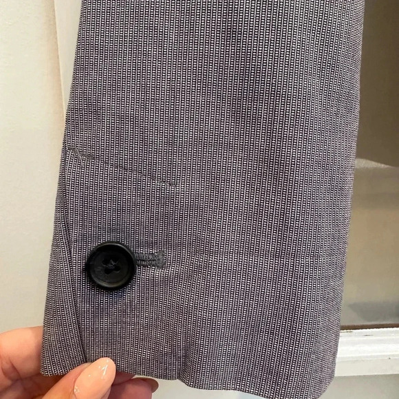 Banana Republic Blue Grey One Button Classic Blazer Jacket Size 0 XS - Picture 6 of 12